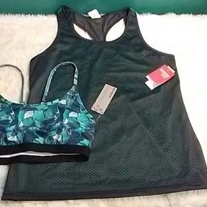 Workout tank and sports bra